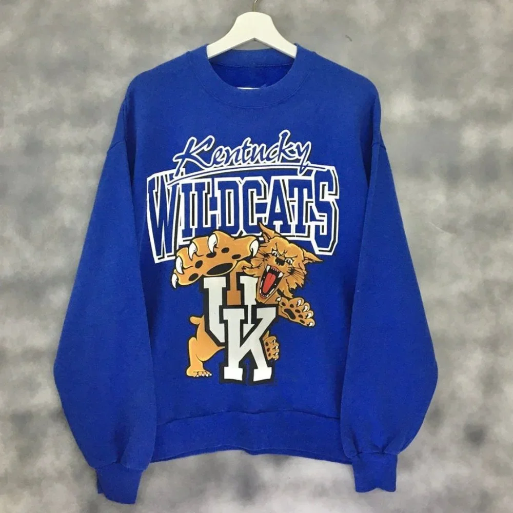 Vintage 90s NCAA Kentucky Wildcats Logo Shirt, University of Kentucky Wildcats